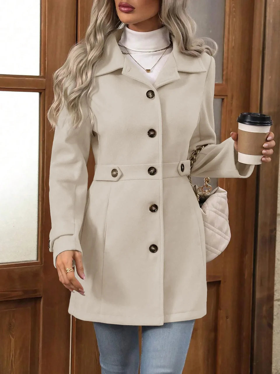 Seraphine | Women’s Elegant Button Front Coat