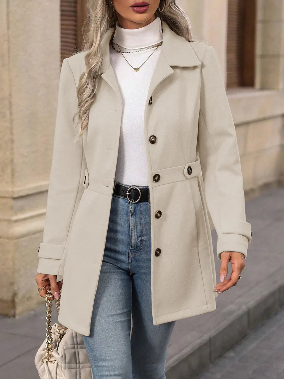 Seraphine | Women’s Elegant Button Front Coat