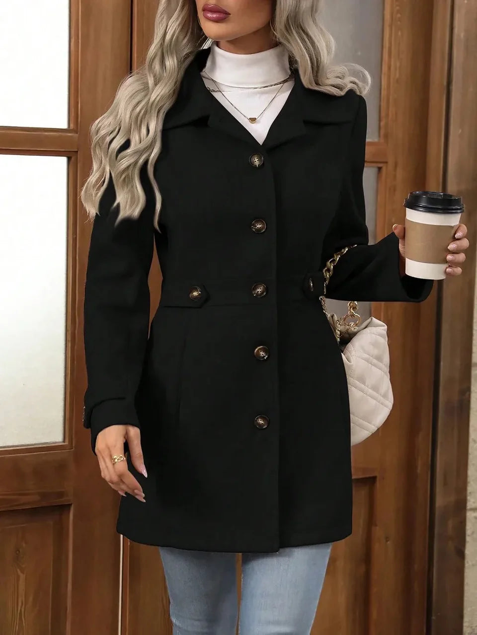 Seraphine | Women’s Elegant Button Front Coat