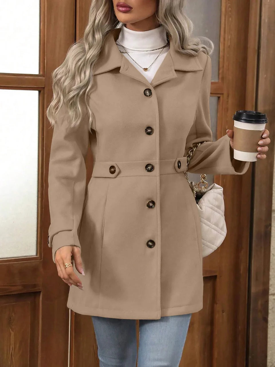Seraphine | Women’s Elegant Button Front Coat