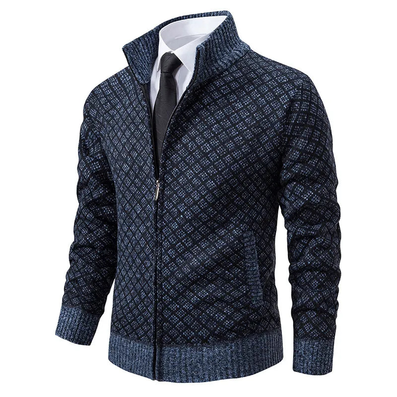 Bran | Men’s Textured Zip-Up Knit Jacket