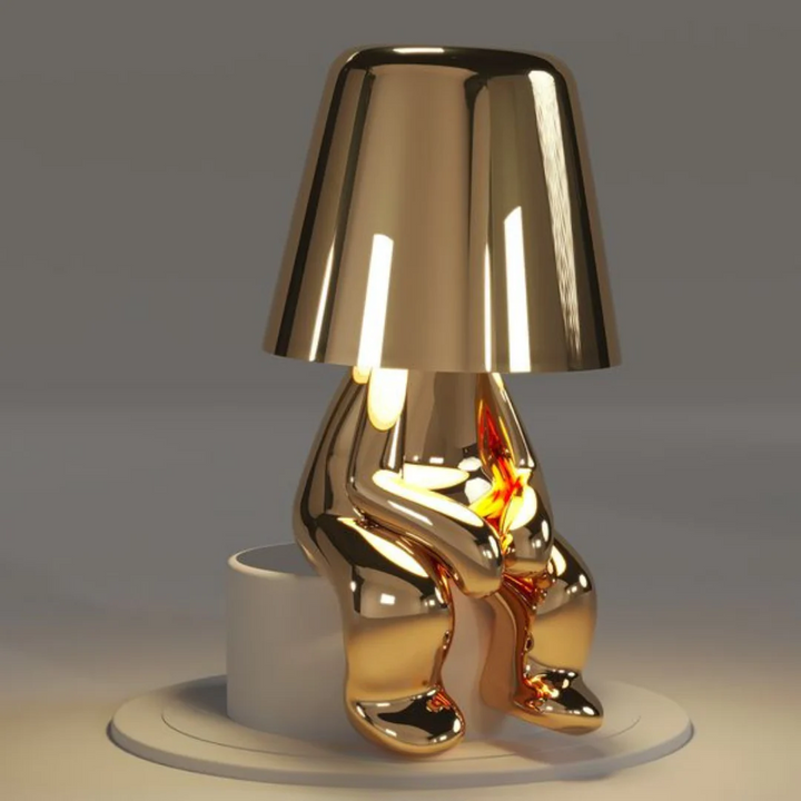Low light setting demonstration of the dimmable touch bedside lamp