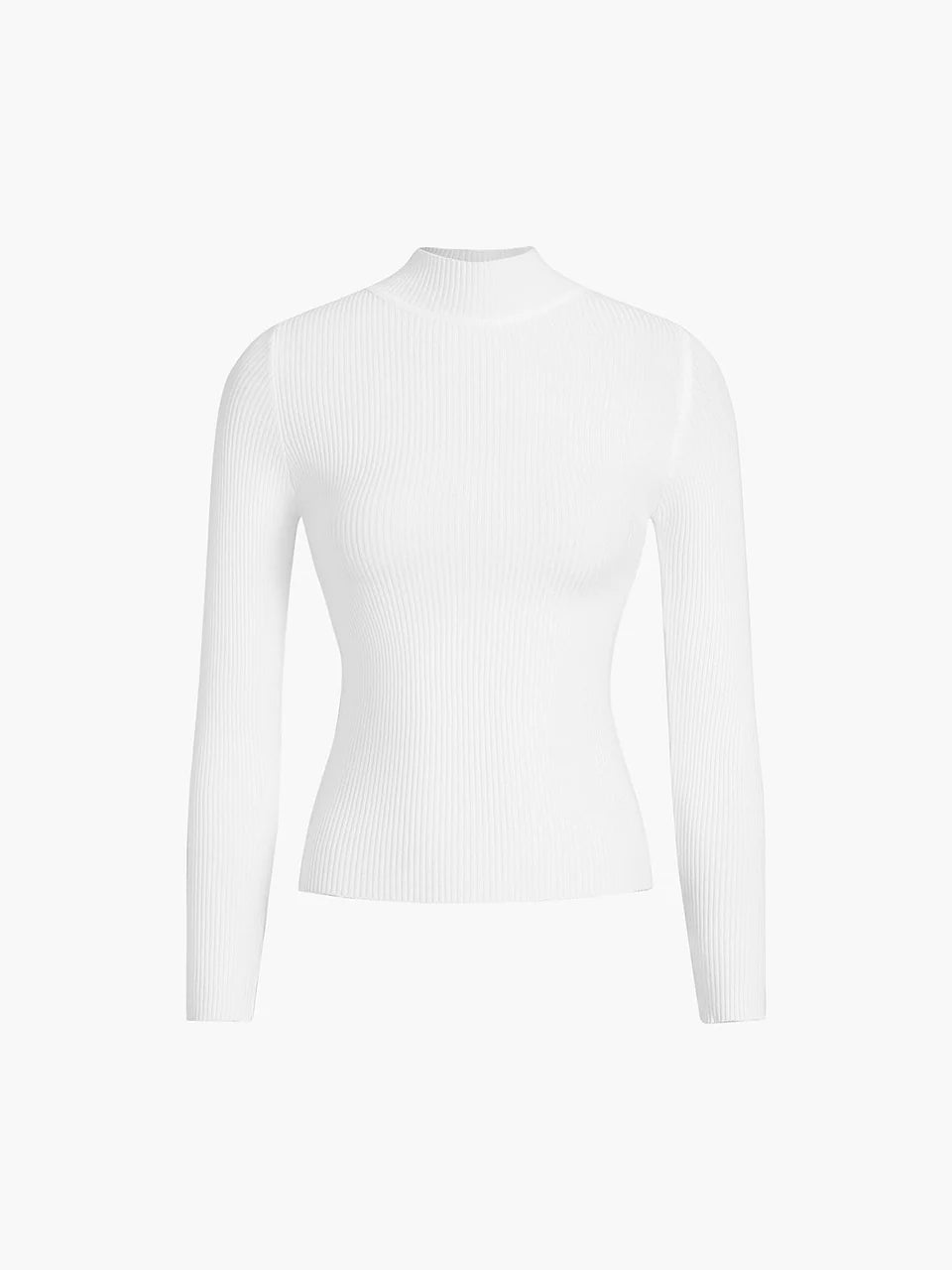 Alex | Women’s Ribbed High Neck Knit Top
