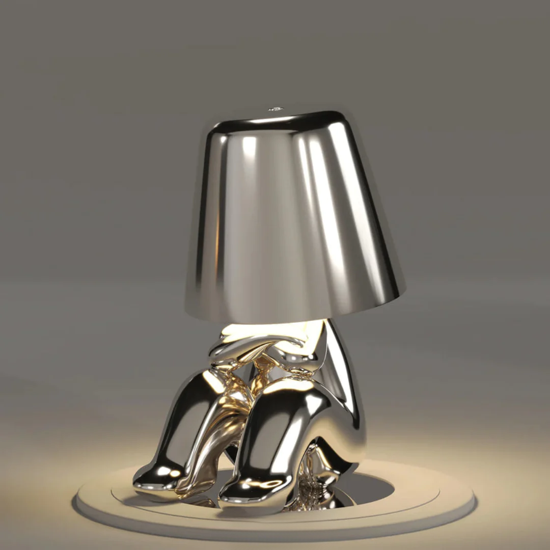 Complete package setup of the dimmable touch table lamp with USB cable