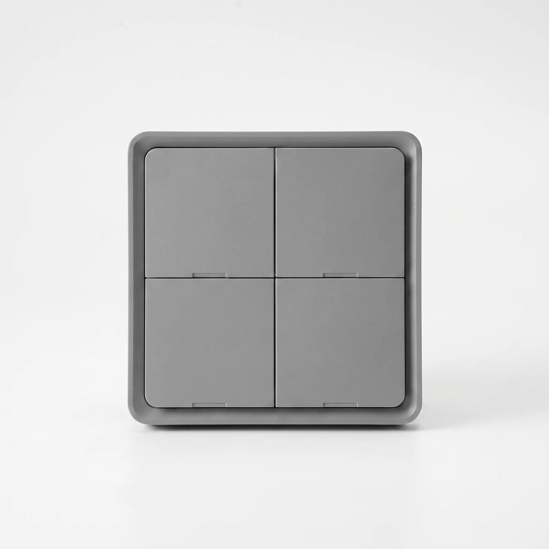 Modern minimalist smart switch installed in electrical box