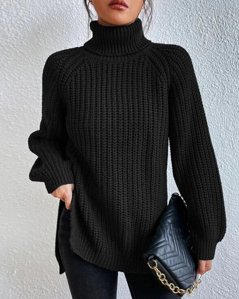 Micah | Women’s Waffle Knit Turtleneck Sweater