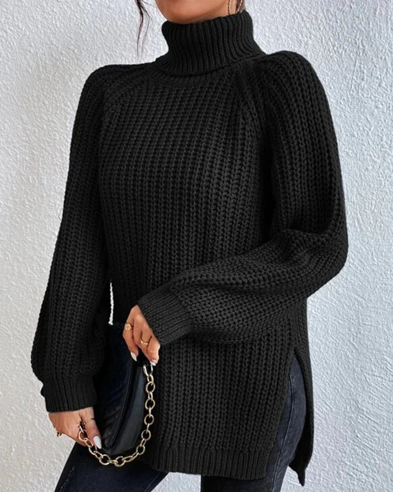 Micah | Women’s Waffle Knit Turtleneck Sweater