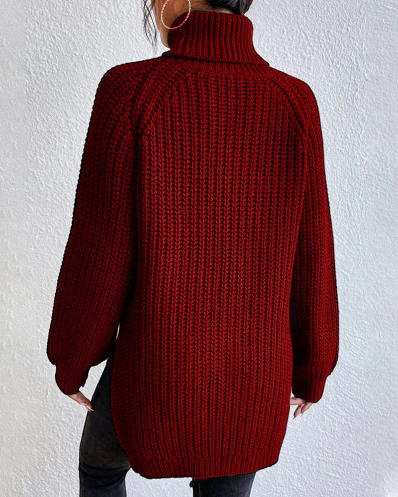Micah | Women’s Waffle Knit Turtleneck Sweater