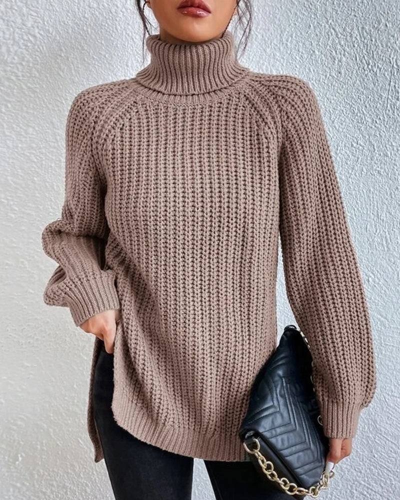 Micah | Women’s Waffle Knit Turtleneck Sweater