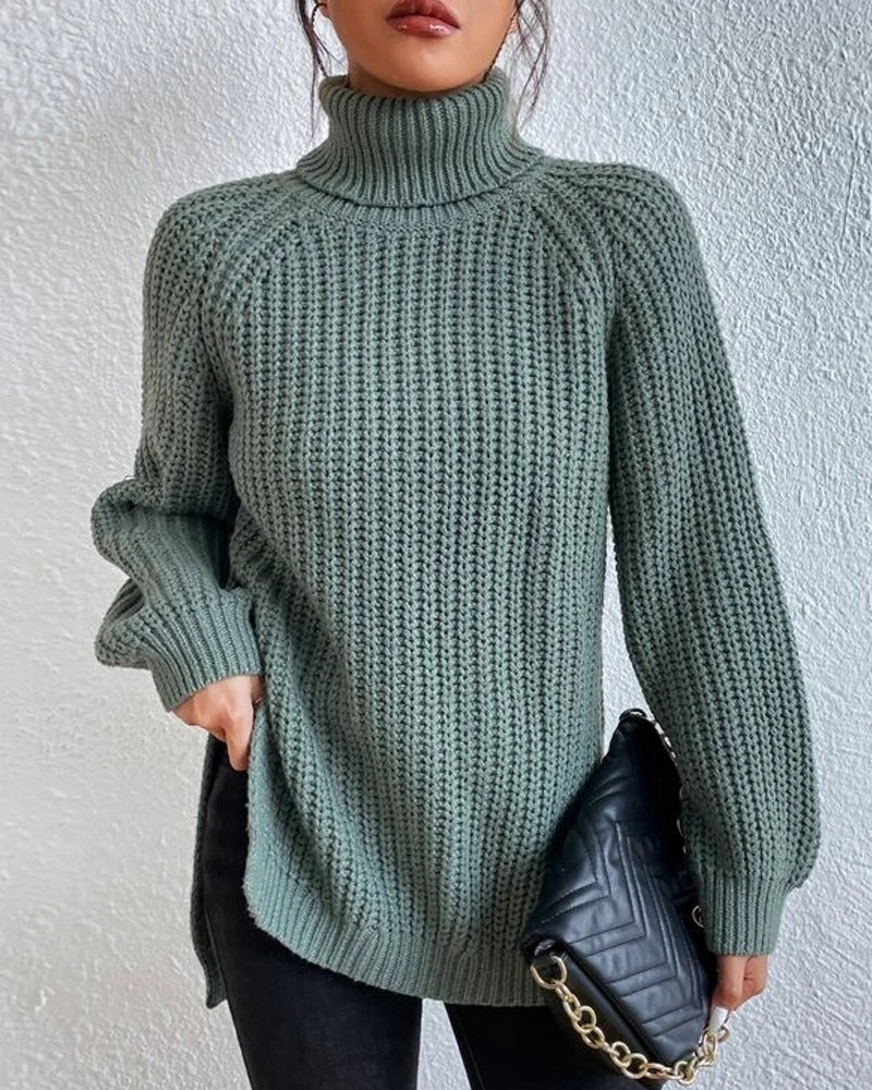 Micah | Women’s Waffle Knit Turtleneck Sweater
