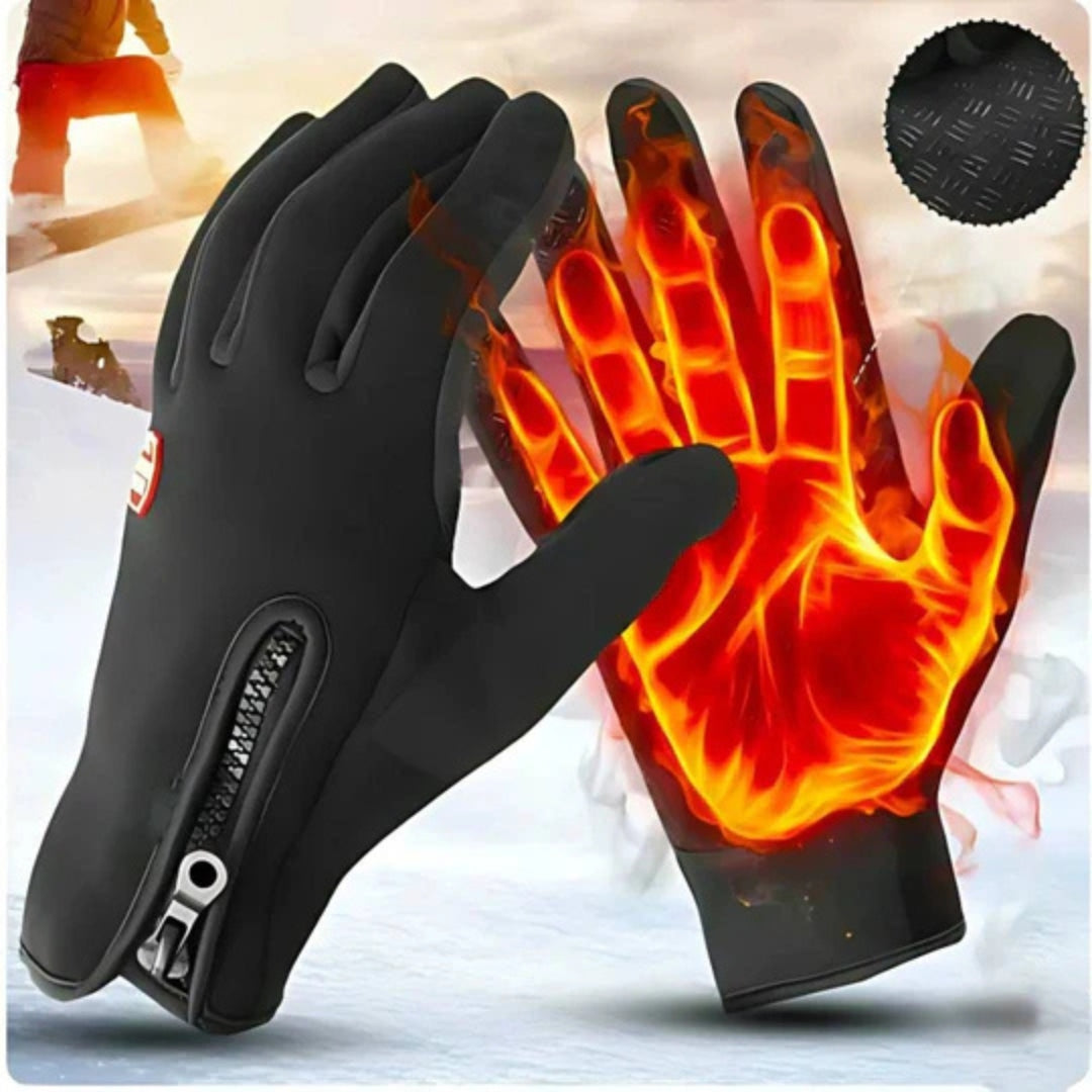 Unisex heated thermal outdoor gloves for winter sports and skiing
