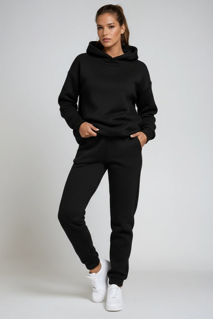 Athleisure hooded jogging set for women in soft everyday wear fabric