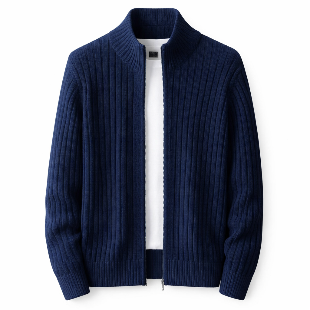 Keller | Men’s Ribbed Full-Zip Cardigan