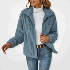 Jodi | Women’s Fluffy Zip Front Cardigan
