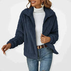 Jodi | Women’s Fluffy Zip Front Cardigan