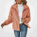 Jodi | Women’s Fluffy Zip Front Cardigan