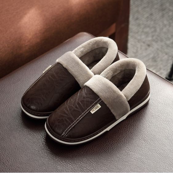 Water-resistant winter slippers for men and women