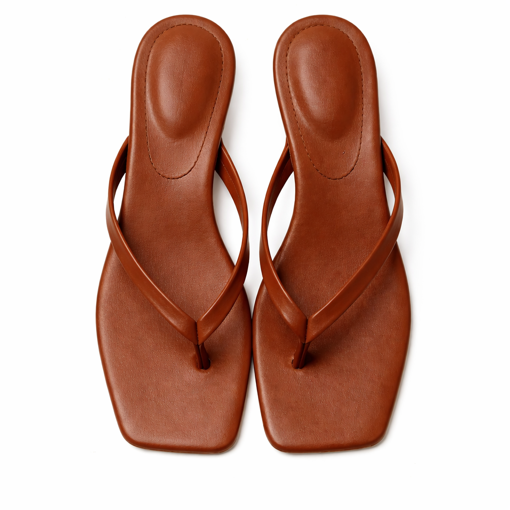 Trendy low heel comfort sandals for women featuring ergonomic orthopedic support.