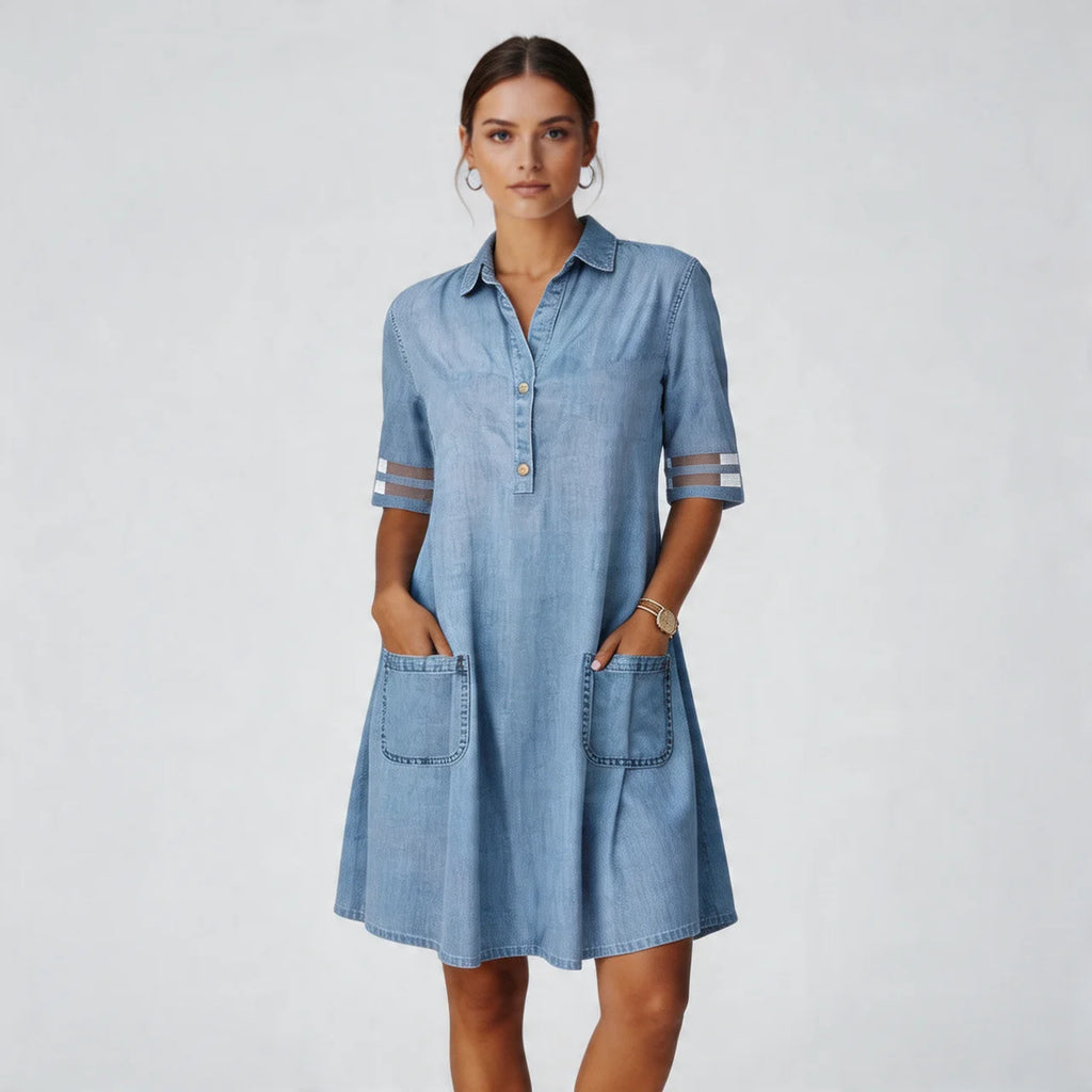 Women’s Denim Midi Button Dress