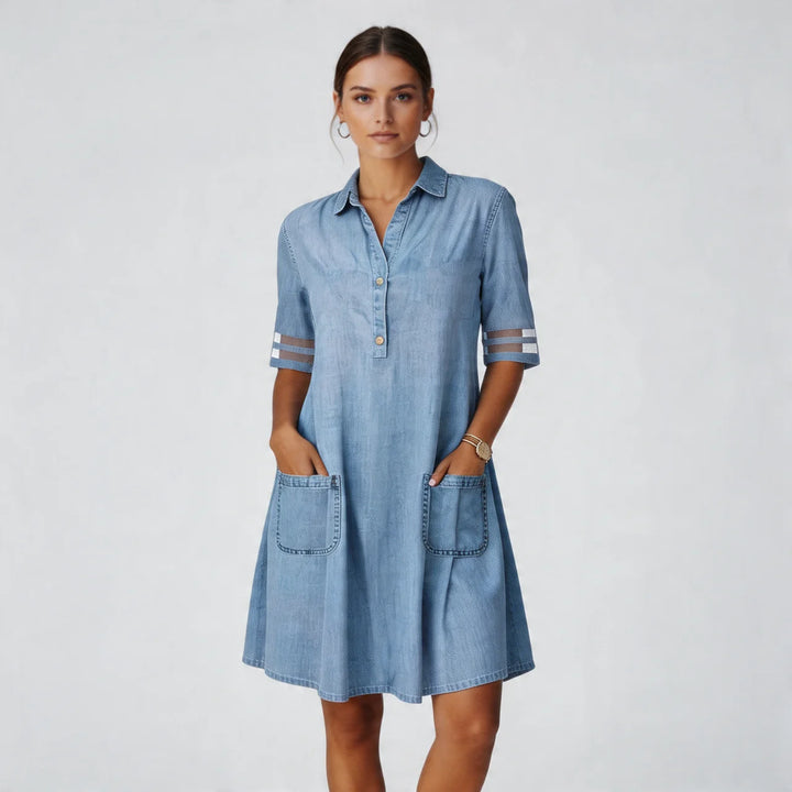 Women’s Denim Midi Button Dress