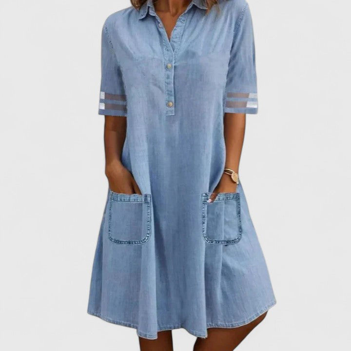 Women’s Denim Midi Button Dress