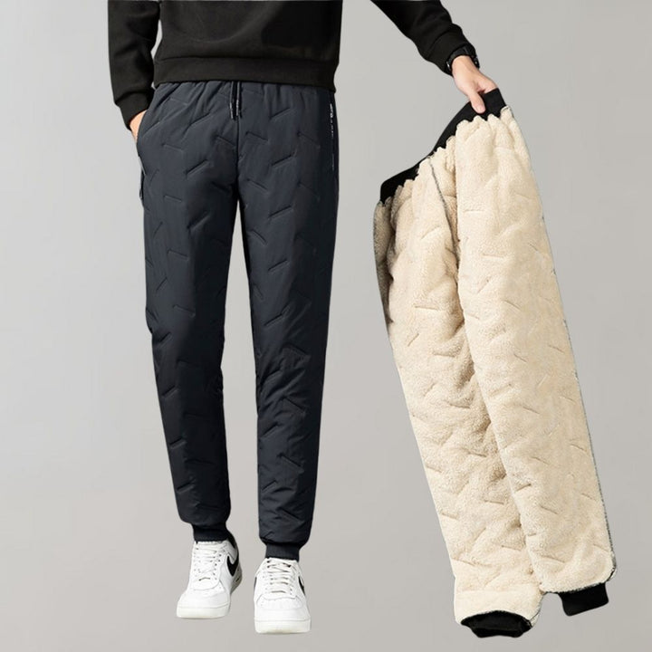 Mens warm winter trousers with thermal lining for cold weather