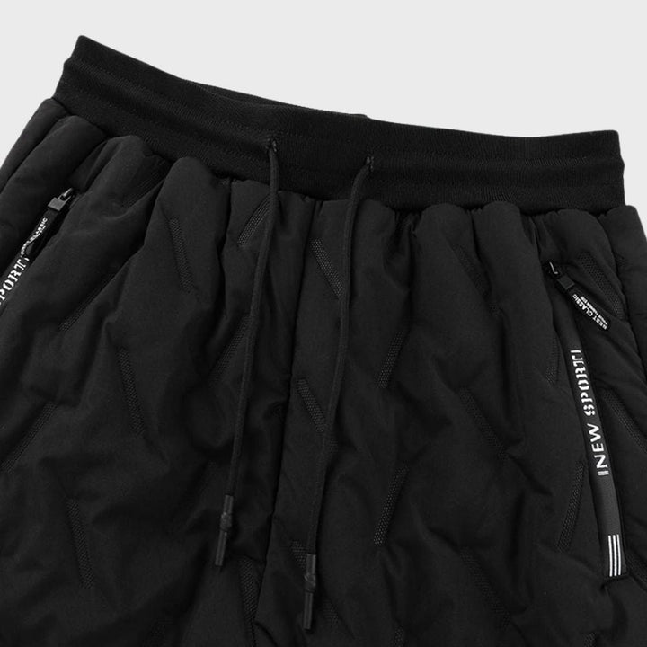 Casual winter pants for men featuring fleece interior for warmth