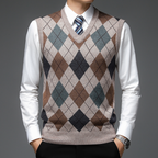 Quinlan | Men’s Argyle V-Neck Vest