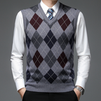 Quinlan | Men’s Argyle V-Neck Vest