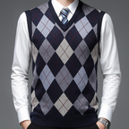 Quinlan | Men’s Argyle V-Neck Vest