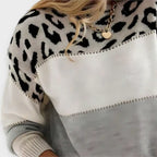 Fely | Women’s Leopard Print Knit Sweater