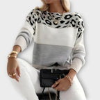 Fely | Women’s Leopard Print Knit Sweater