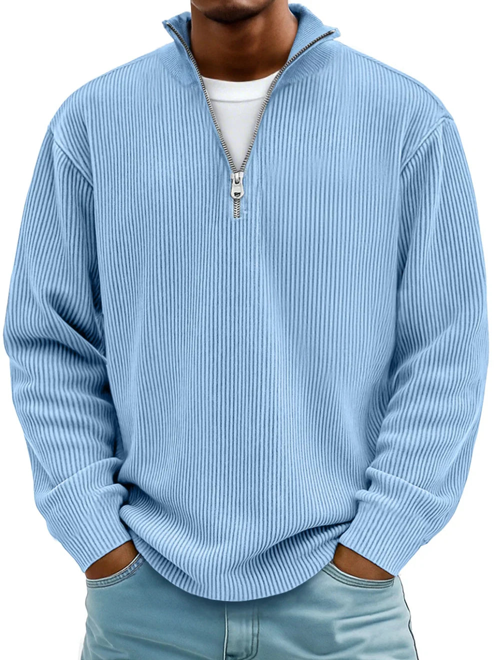 Reeve | Men’s Half-Zip Oversized Knit Sweatshirt