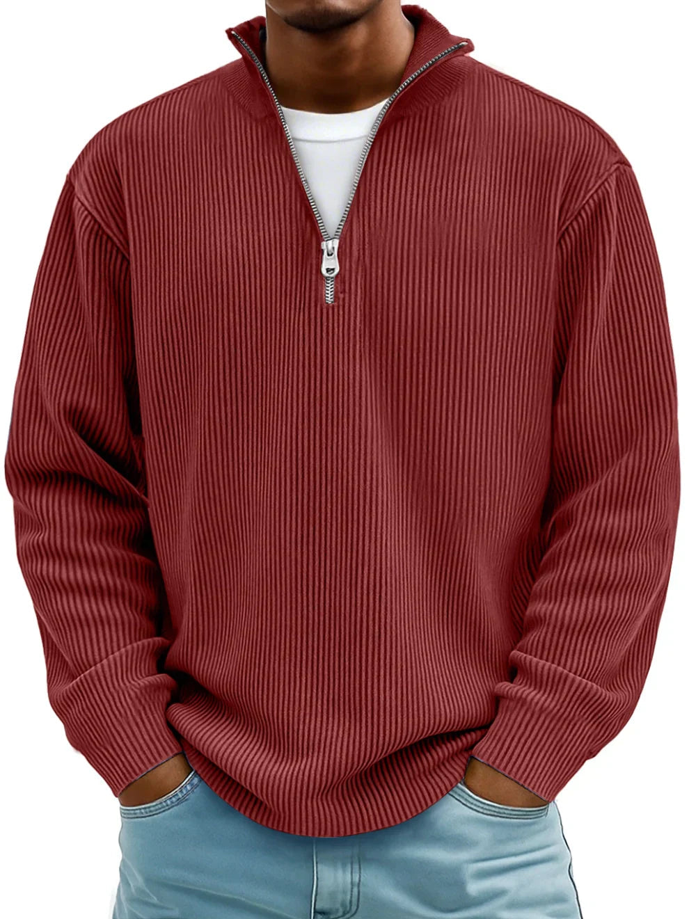 Reeve | Men’s Half-Zip Oversized Knit Sweatshirt
