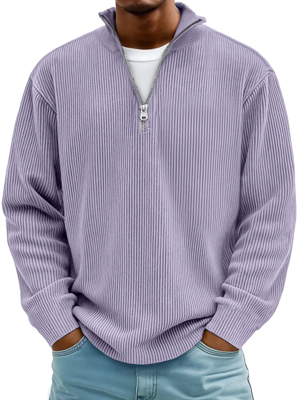 Reeve | Men’s Half-Zip Oversized Knit Sweatshirt