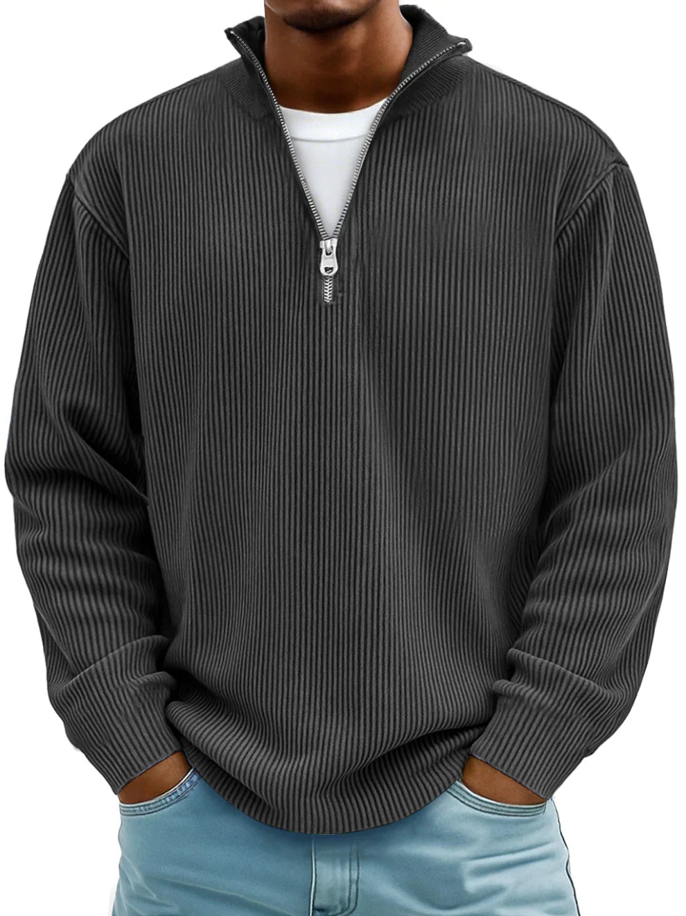 Reeve | Men’s Half-Zip Oversized Knit Sweatshirt