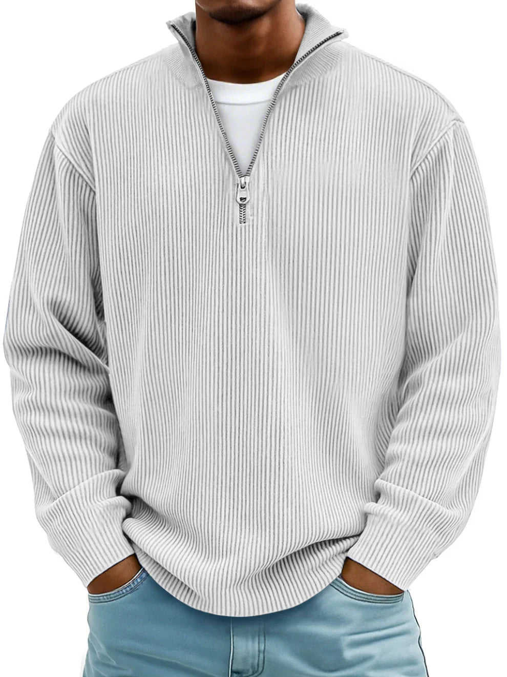 Reeve | Men’s Half-Zip Oversized Knit Sweatshirt