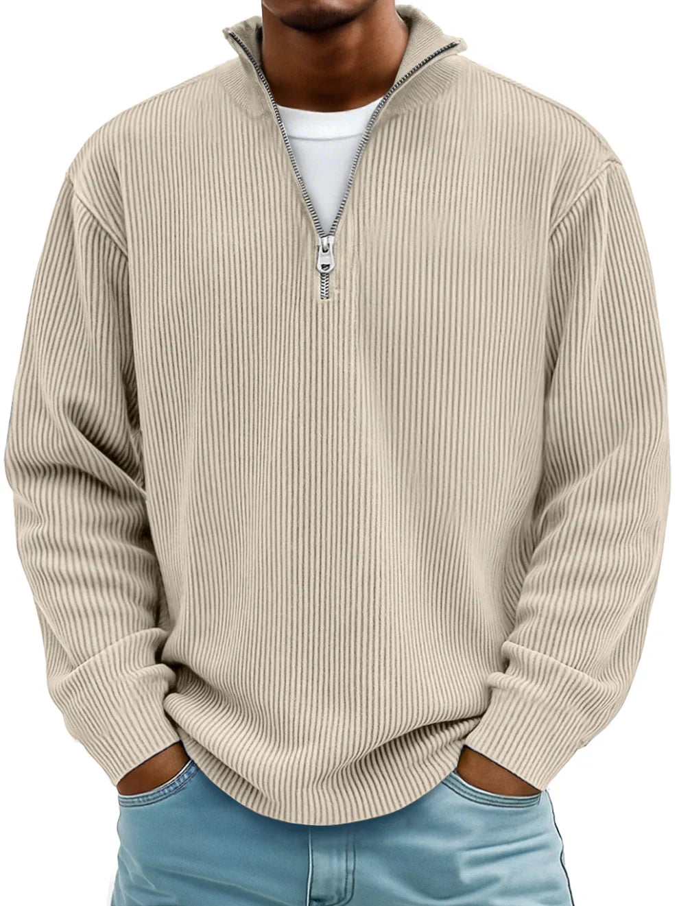Reeve | Men’s Half-Zip Oversized Knit Sweatshirt