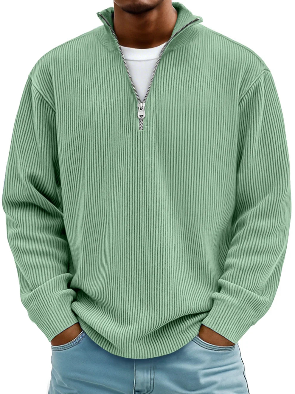 Reeve | Men’s Half-Zip Oversized Knit Sweatshirt
