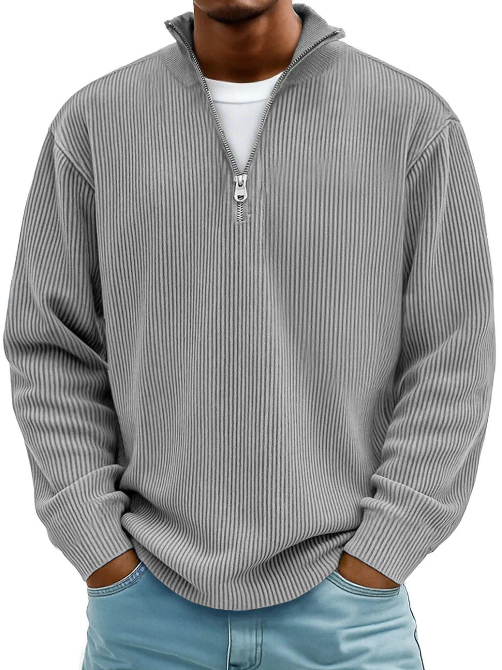 Reeve | Men’s Half-Zip Oversized Knit Sweatshirt