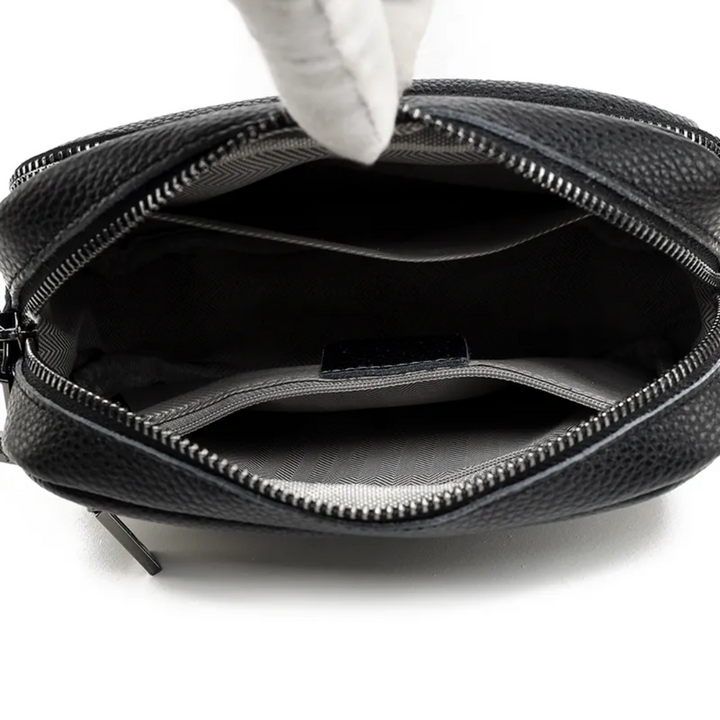 Interior view of the womens bag showing spacious lining