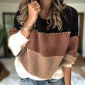 Carmelle | Women’s Colorblock Knit Pullover Sweater