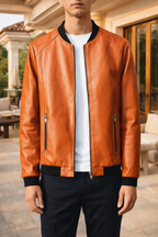 Talon | Men’s Leather Bomber Jacket