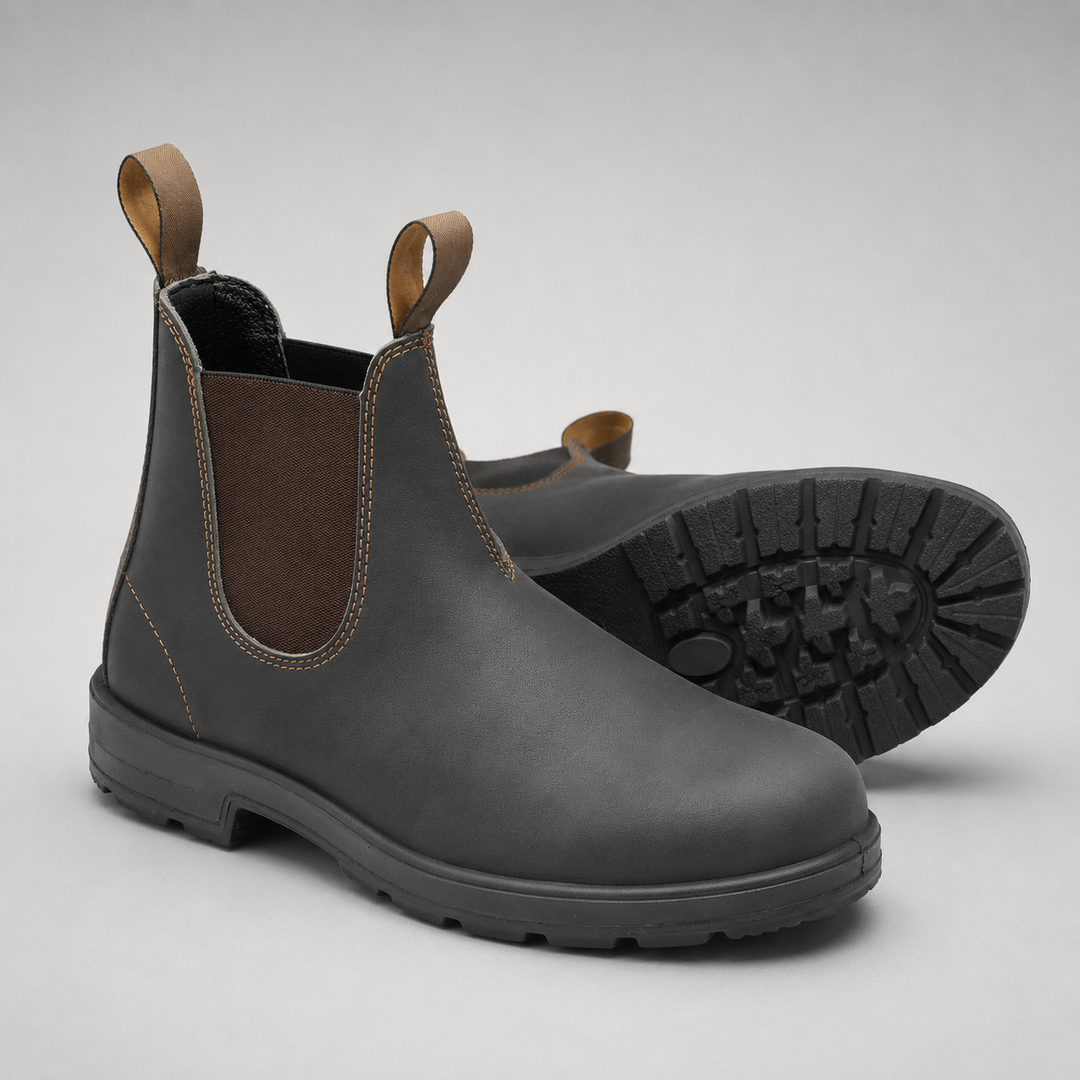 Black leather mens Chelsea boots for formal and casual outfits