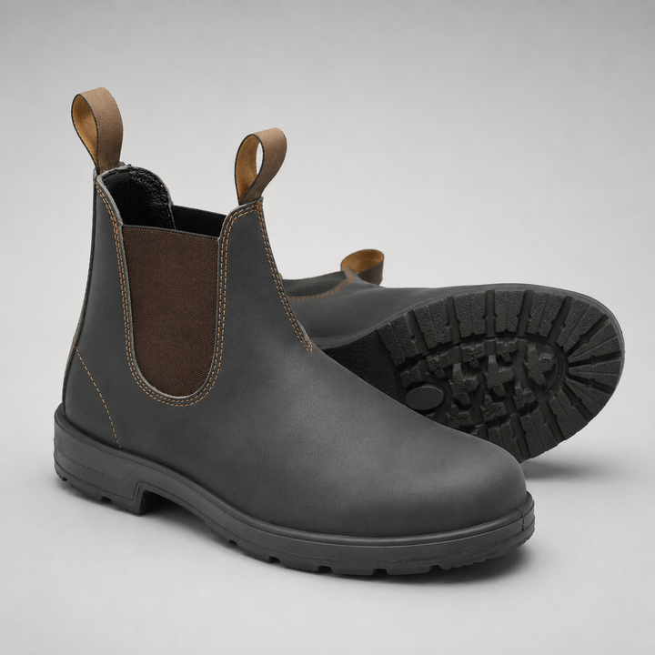 Black leather mens Chelsea boots for formal and casual outfits