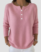 Tinsleigh | Women’s Long Sleeve Henley Knit Sweater