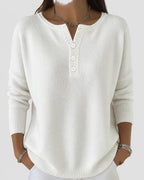 Tinsleigh | Women’s Long Sleeve Henley Knit Sweater
