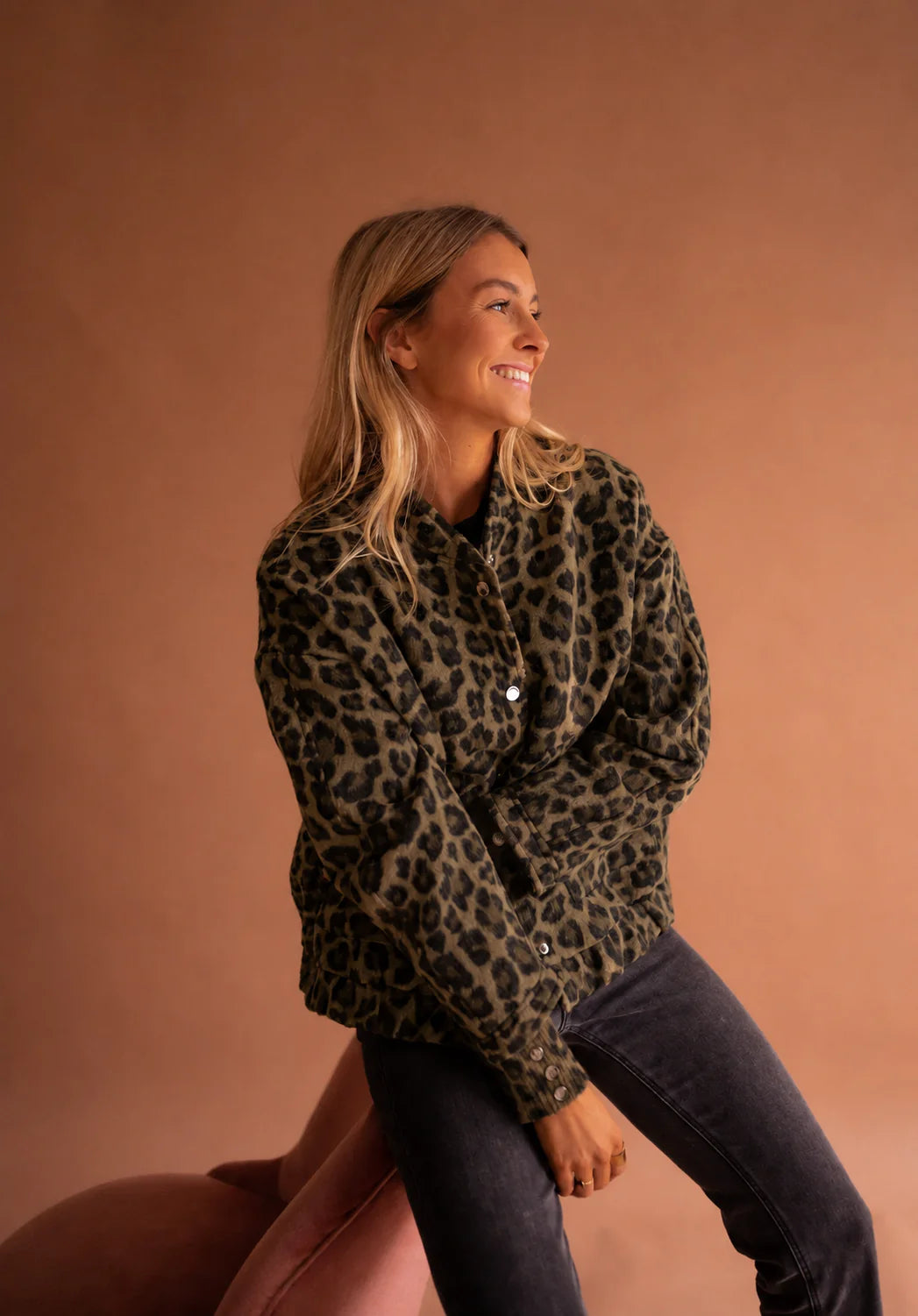 Yara | Women’s Leopard Print Button Front Jacket