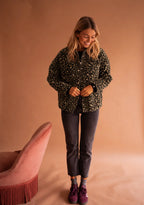 Yara | Women’s Leopard Print Button Front Jacket