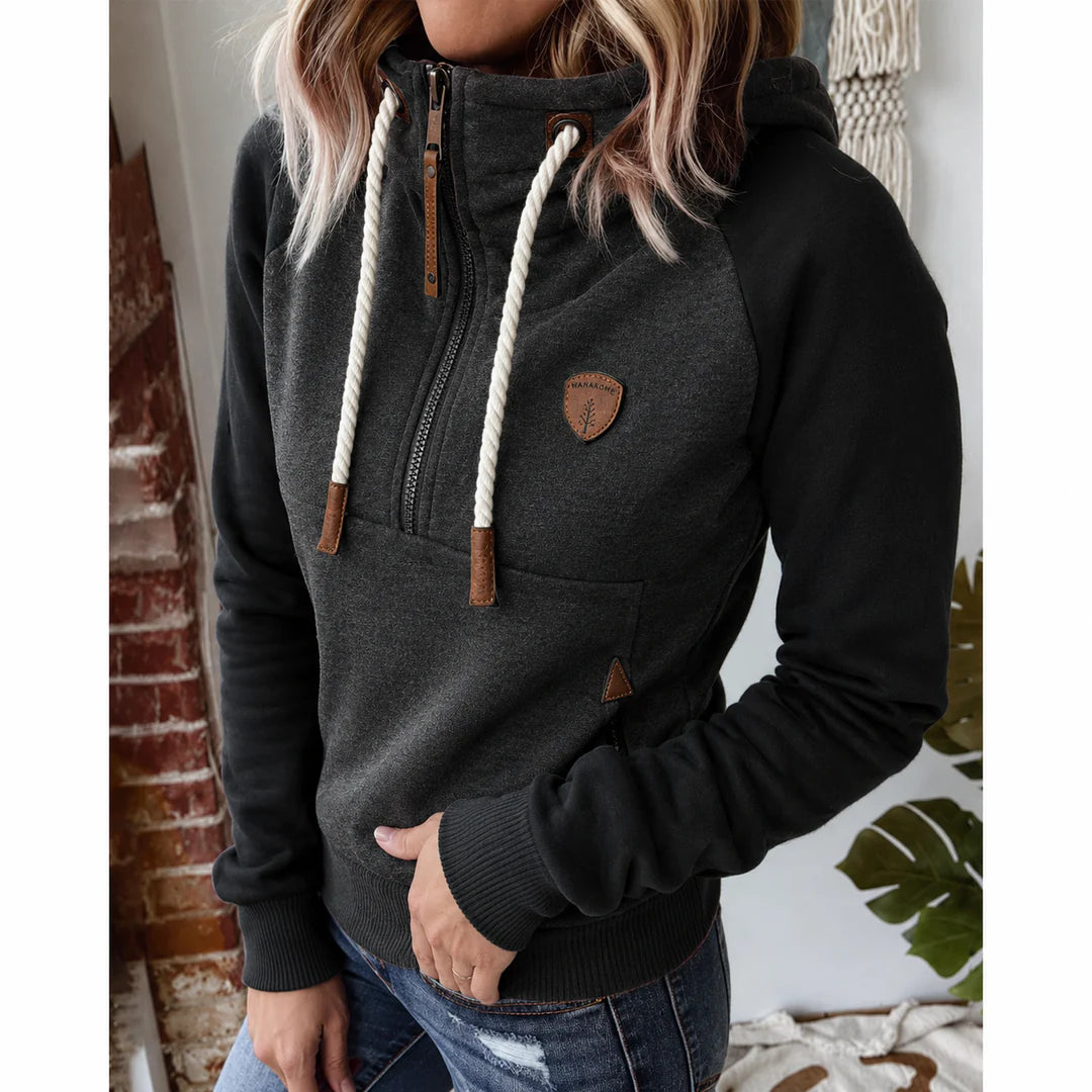 Cressida | Women’s Half Zip Mock Neck Hoodie